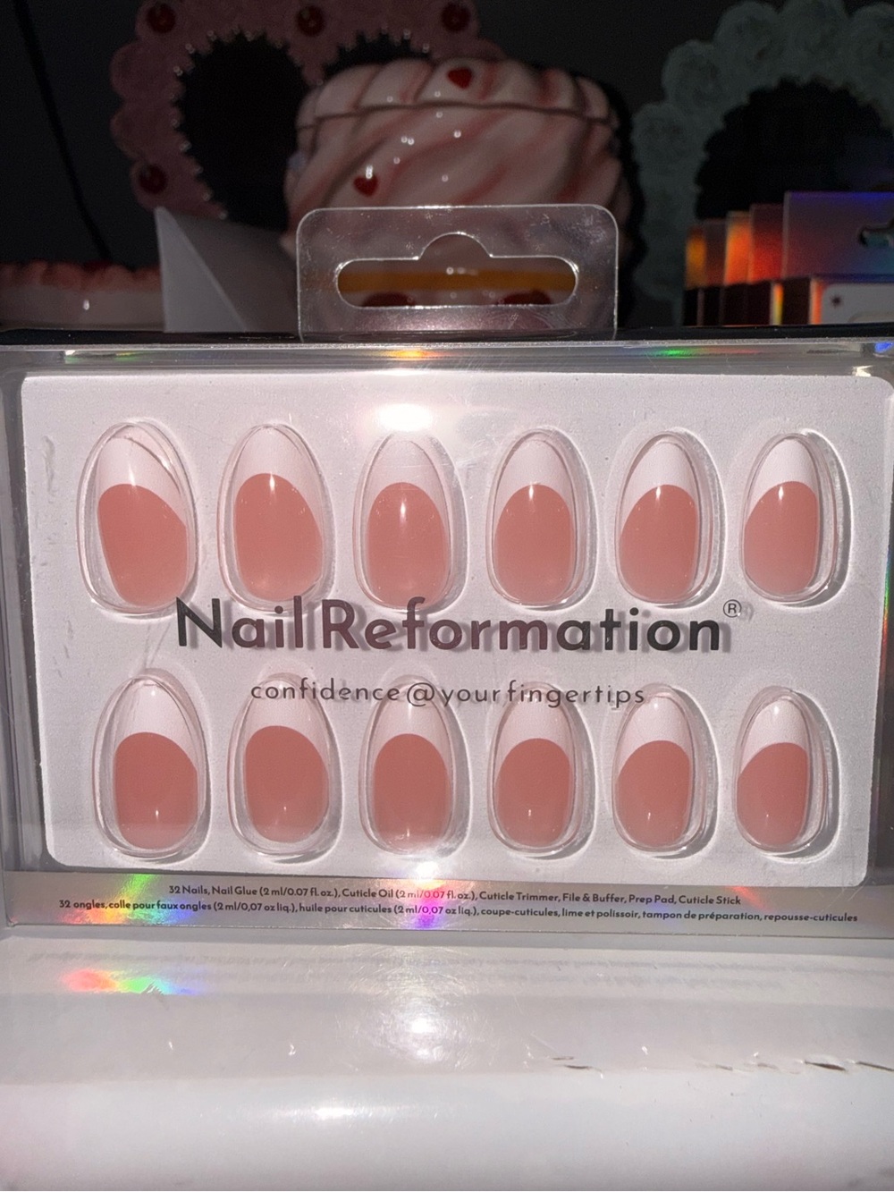 Nail Reformation Pink & White French Press-On Nail Set